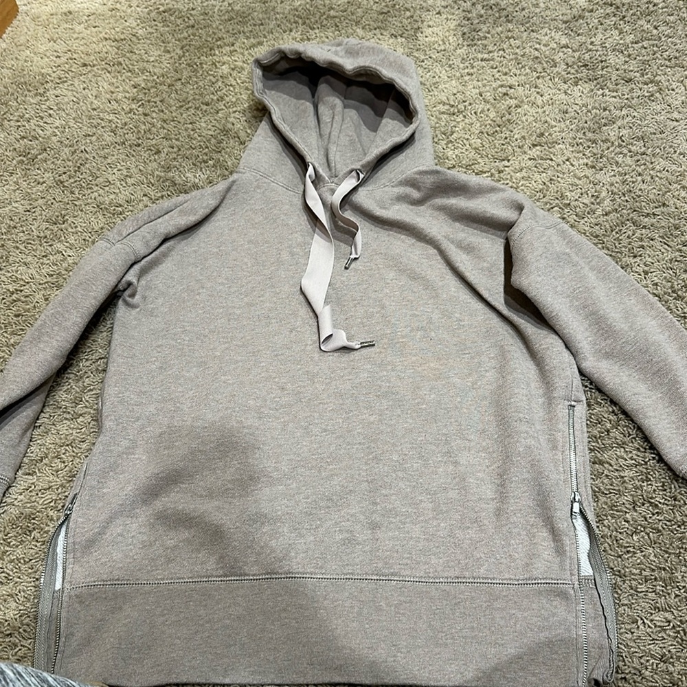 aerie Light Gray Hoodie Sweatshirt